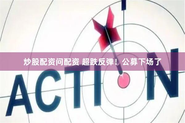 炒股配资问配资 超跌反弹！公募下场了